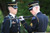 Sergeant Erik McGuire (right), Tomb Sentinel, Tomb of the Unknowns, inspects weapon of Tomb Guard during guard change