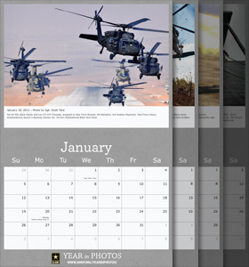 2013 United States Army Year in Photos Monthly Calendar
