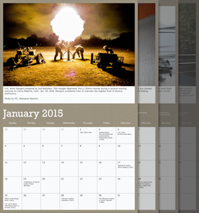 2015 United States Army Year in Photos Monthly Calendar