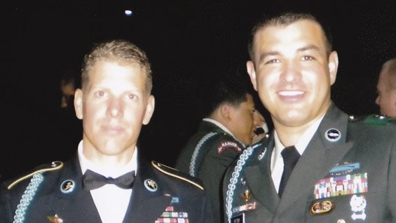 Sergeant First Class Petry and a teammate