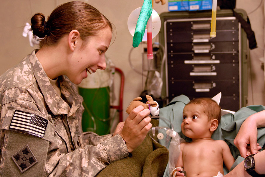 Solider uses Chemlite mobile